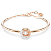 Swar*vski -Dextera bangle Round cut, White, Rose gold-tone plated-5692259